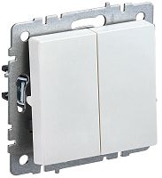 Переключатель без рамки IEK Brite ВС10-2-6-БрЖ 2-кл. проходной жемчуг картинка